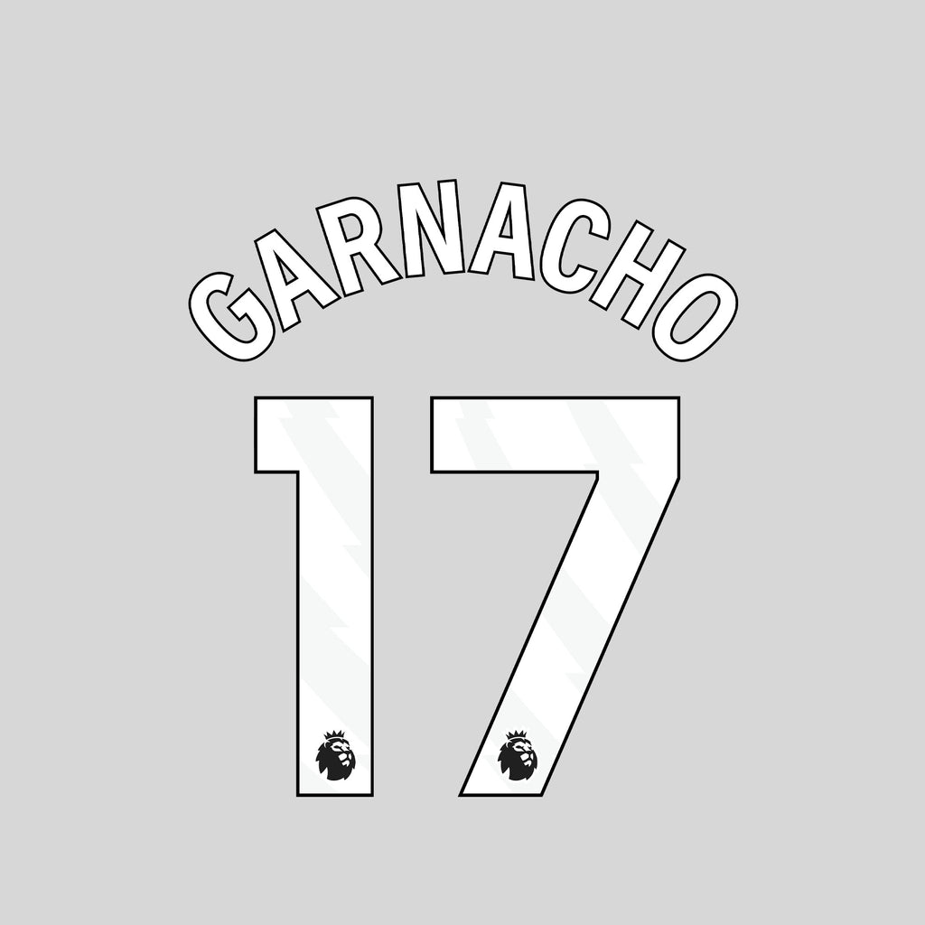 Garnacho Name & Number Set Official Premier League Greaves Sports
