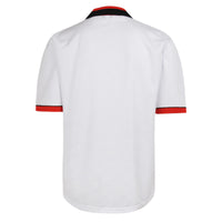 AC Milan 1994 retro football shirt from the '94 European Cup Final. Score Draw retro football shirts. White kit with red & black collar & sleeve trims