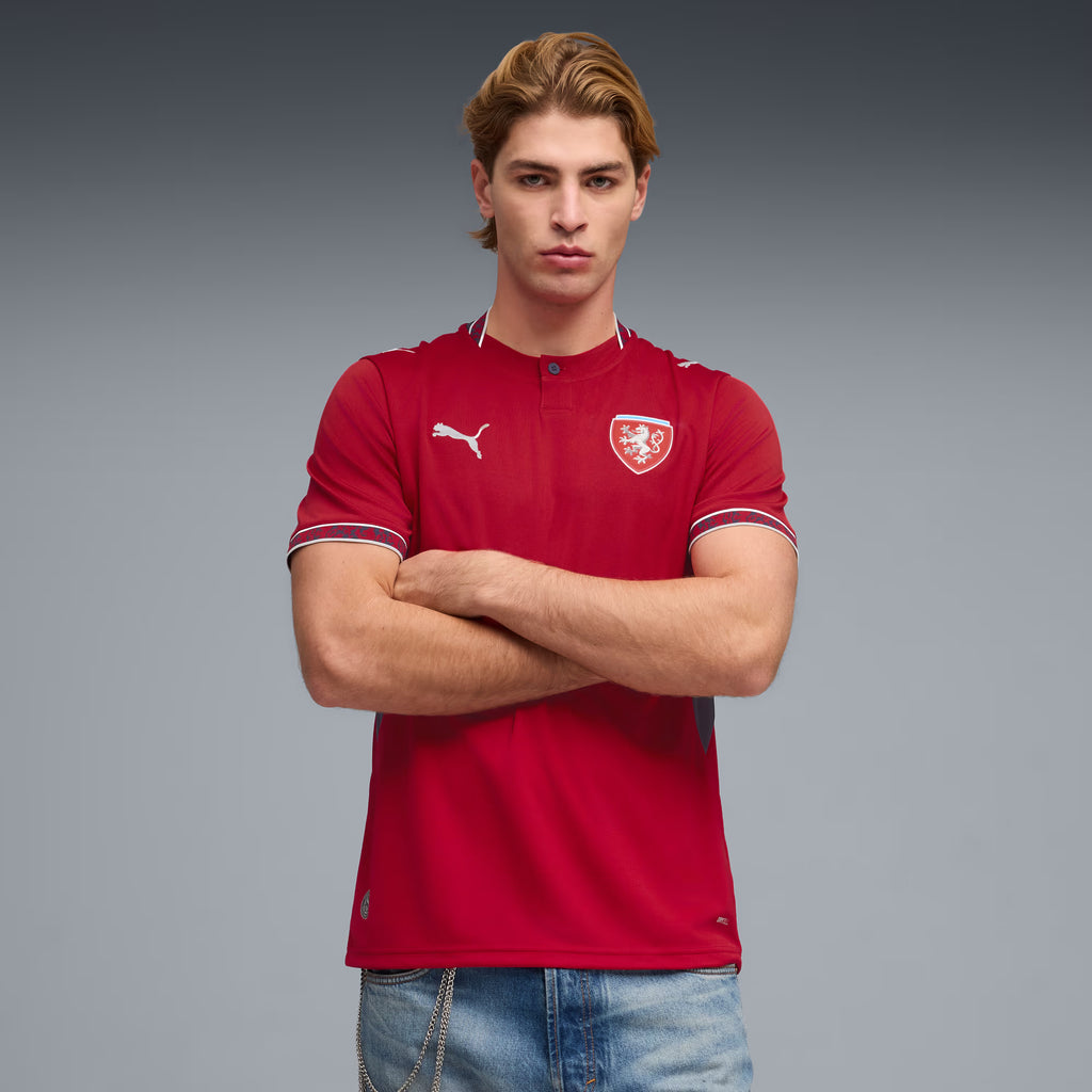 Puma Czech Republic 26 Home Shirt Dark Cherry/Navy – Greaves Sports