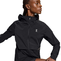 Women's ON Core running jacket in black.