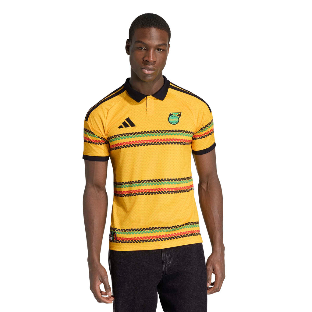 ウェア  Jamaica Bob Marley Jersey reggae Jamaica 26 Bob Marley Home Shirt Bold Gold | adidas – Greaves Sports
