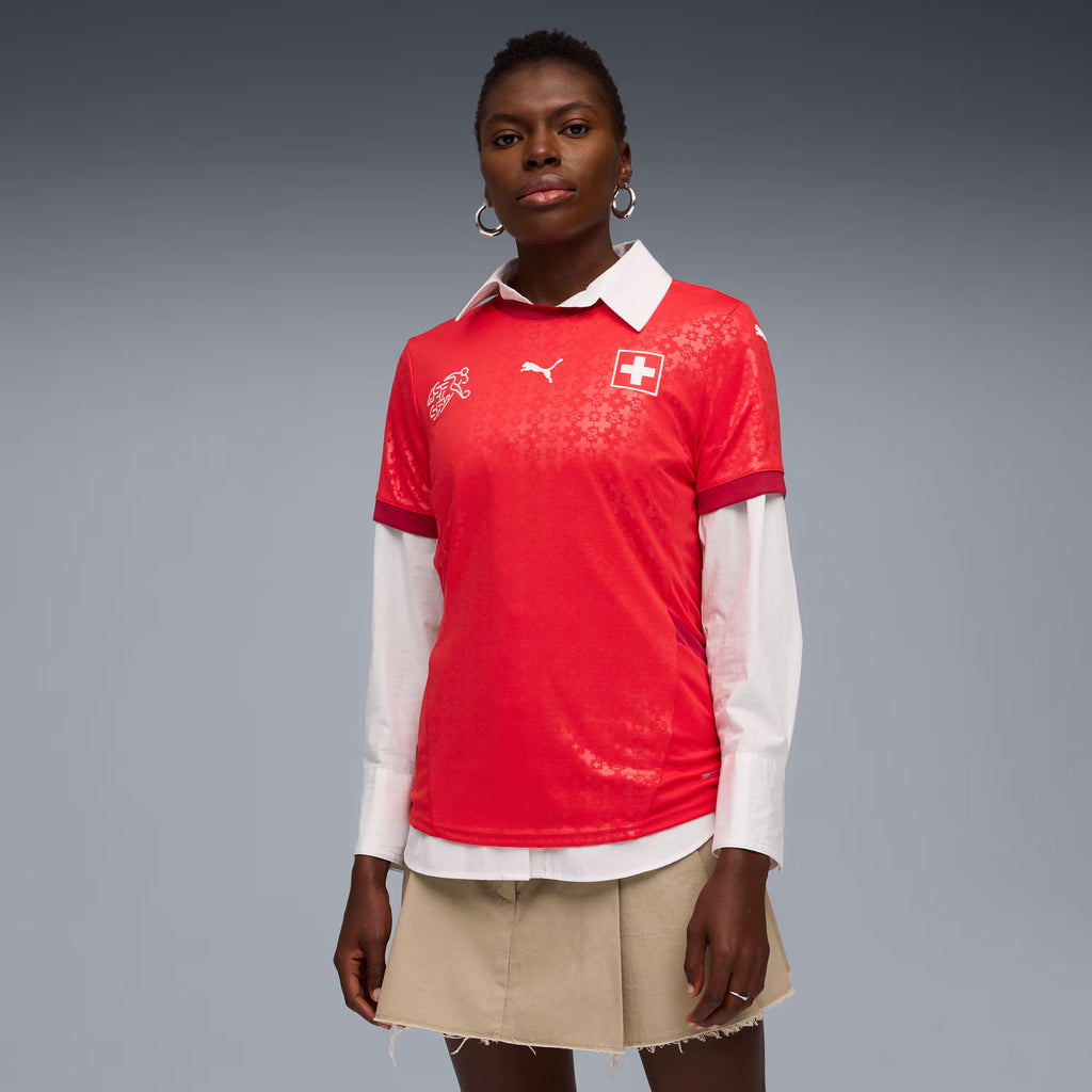  Women's Pro Fit Jersey S 赤 Switzerland-Women_s-Team-2025-