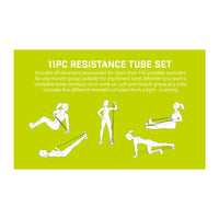 11 Piece Resistance Tube Set
