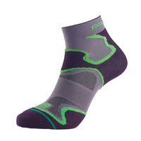 1000 Mile fusion double layer anklet running socks in black & green