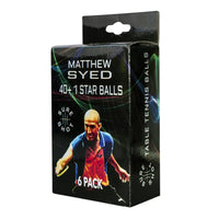 Matthew Syed 40 1 star table tennis balls.