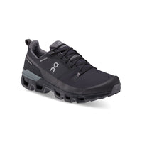 ON Cloudwander Waterproof Trail running shoe in black.