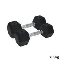 Pro Hex Dumbbell Rubber Coated (Pair)
