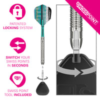 Hydro 03 90% Tungsten - Swiss Point Steel Tip Darts