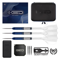 Geo 01 Parallel 90% Quick Point Darts - Steel Tip Darts