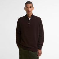 Ronson Tartan Trim Half Zip Sweater