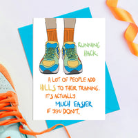 Running hack - Hills - Greetings Card