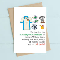Kick off - birthday celebrations - Greetings Card
