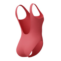 Textured Deep U-Back Swimsuit