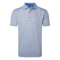 Surfs Up Print Lisle Polo Shirt