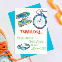 Triathlons - Greetings Card