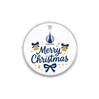 Falkirk Merry Christmas Round Ceramic Tree Decoration
