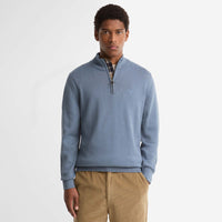 Cotton Half Zip Knitted Jumper