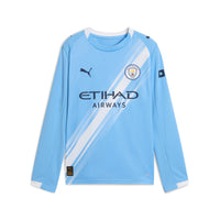 Man City 25/26 Home L/S Football Shirt Jnr