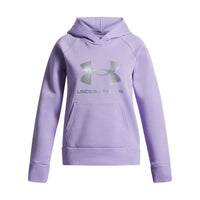 UA Rival Fleece Shimmer Hoodie Junior