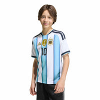 Argentina 26 Home Messi Football Shirt Jnr