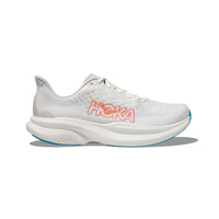 HOKA Mach 6 Women's running shoe in White/Nimbus.