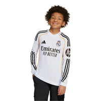 Real Madrid 25/26 Home L/S Football Shirt Jnr