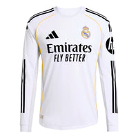 Real Madrid 25/26 Home L/S Authentic Football Shirt