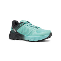 Spin Ultra women's trail running shoes from Scarpa. Aruba blue & black in colour