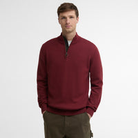 Cotton Half Zip Knitted Jumper
