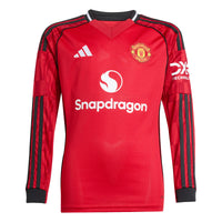Man Utd 25/26 Home L/S Football Shirt Jnr