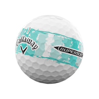 Supersoft Distressed Stripe Teal Golf Balls