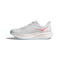 HOKA Mach 6 Women's running shoe in White/Nimbus.