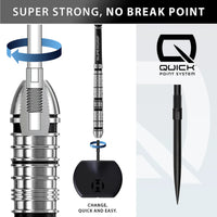 Supergrip QP 90% Quick Point Darts - Steel Tip Darts