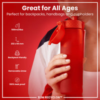 Recyclon Water Bottle with Straw (500ml)