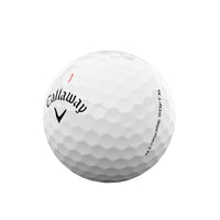 A Callaway Chrome Soft 22 golf ball in white.