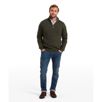 Calton Cotton Cashmere Cable 1/4 Zip Jumper