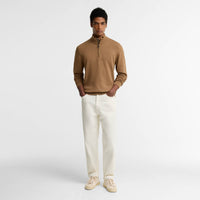 Cotton Half Zip Knitted Jumper