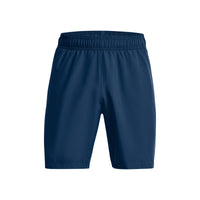Under Armour Woven Graphic Shorts in varsity blue.