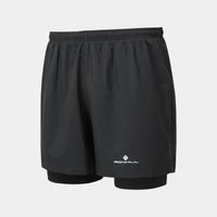 Ronhill Core twin shorts in black.