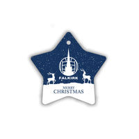Falkirk Snow Fall Ceramic Star Christmas Tree Decoration
