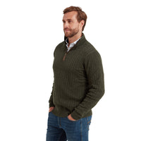 Calton Cotton Cashmere Cable 1/4 Zip Jumper