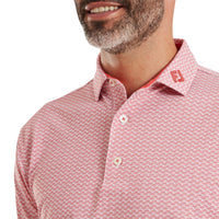Scallop Geo Pique Polo Shirt