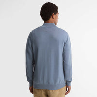 Cotton Half Zip Knitted Jumper