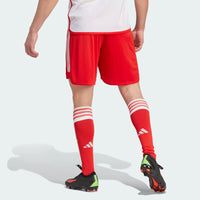 adult 23/24 Bayern Munich home kit shorts from adidas - red from behind