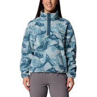 Women's Helvetia II Cropped Sherpa 1/2 Snap Printed Fleece