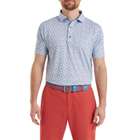Surfs Up Print Lisle Polo Shirt