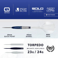 Geo 02 Torpedo 90% Quick Point Darts - Steel Tip Darts