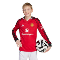 Man Utd 25/26 Home L/S Football Shirt Jnr