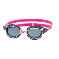 zoggs pink, black and white swimming googles