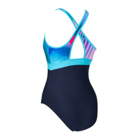 Flashdrive Dakota Print Crossback Swimsuit Womens